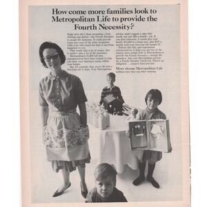 Metropolitan Life Insurance Magazine Advertisement 1965 Vintage Family Met Life